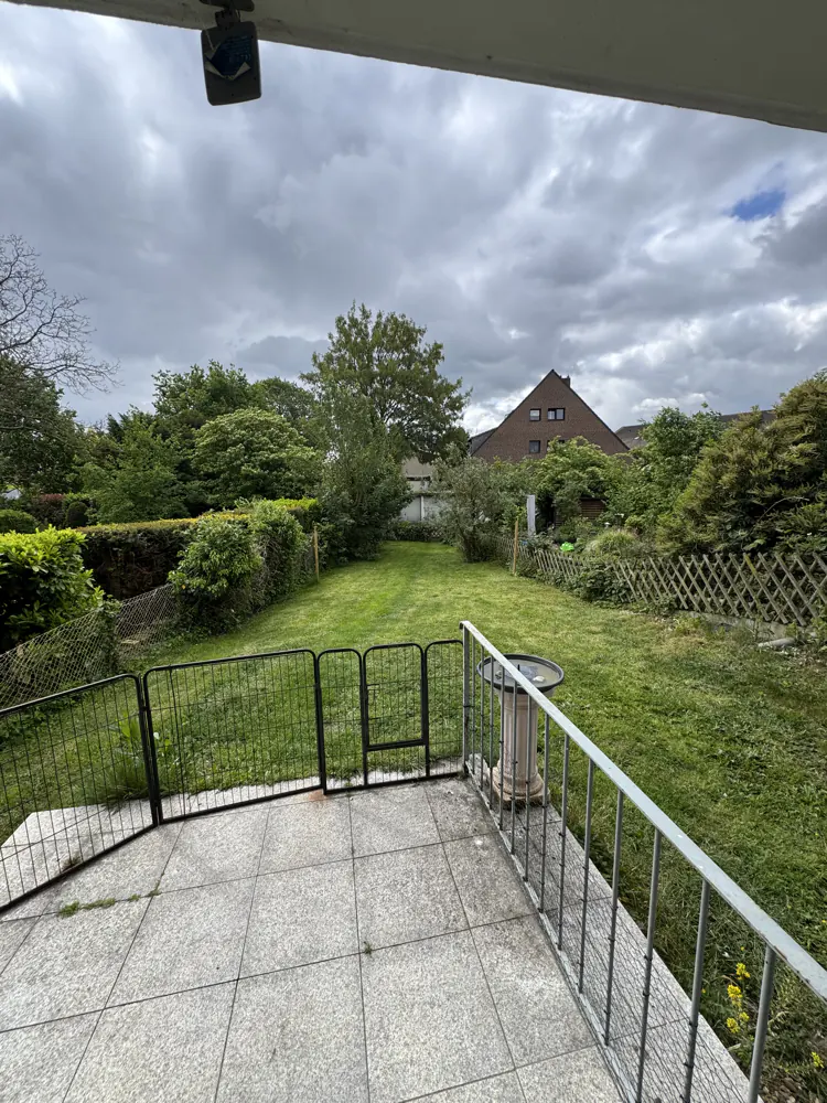 Terrasse der Beispielwohnung in Kaarst
