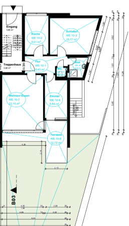 Grundriss der Beispielwohnung in Kaarst