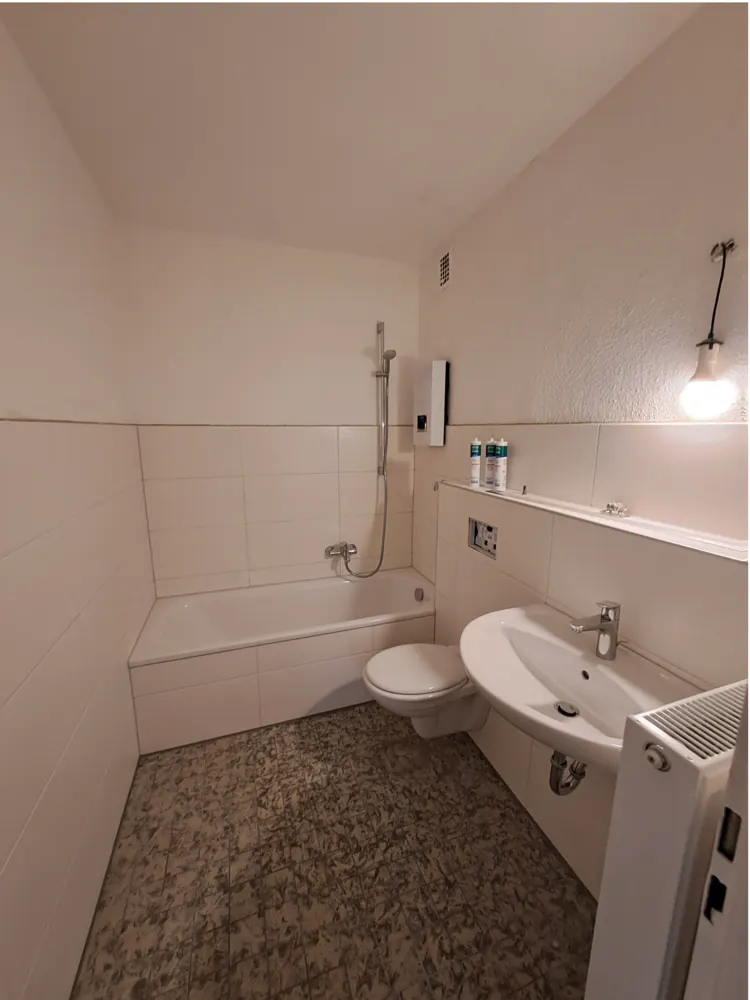 Badezimmer der Beispielwohnung in Soest