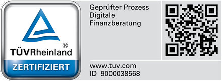 TÜV Rheinland Zertifiziert – Geprüfter Prozess Digitale Finanzberatung